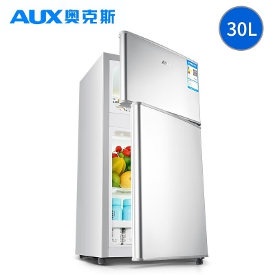 奥克斯（AUX）家用双门迷你小型冰...